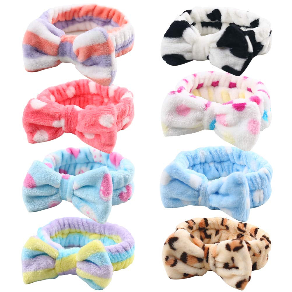 8Pack Spa Headband, Makeup Headban for Women, Washing Face, Kids Spa Day Kit, Girls Day Pajama Party Favors